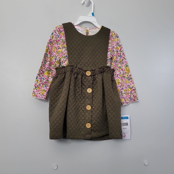 BONNIE JEAN  BABY GIRLS 12-24 MONTHS GIANNA JUMPER DRESS - Picture 6 of 12